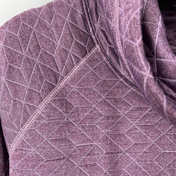 Marmot Women 's Annie Purple Long Sleeve Quilted Jacquard Cowl Neck Pullover S - Picture 5 of 10
